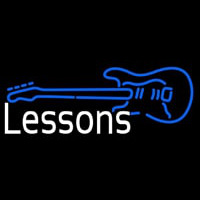 Guitar Logo Lessons 1 Leuchtreklame