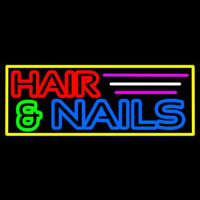 Hair And Nails Double Stroke Leuchtreklame