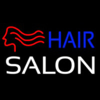 Hair Salon With Girl Logo Leuchtreklame