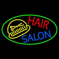 Hair Salon With Scissor And Comb Leuchtreklame