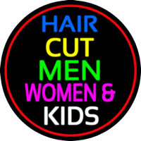 Haircut Men Women And Kids Leuchtreklame