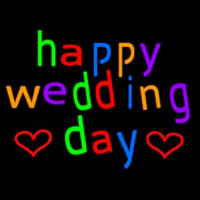 Happy Wedding Day Leuchtreklame