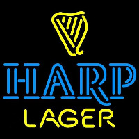 Harp Lager 2 with Harp Leuchtreklame