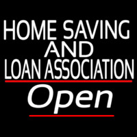 Home Savings And Loan Association Open Leuchtreklame