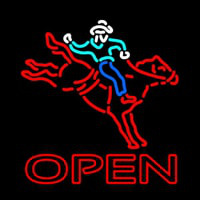 Horse Riding Open Leuchtreklame