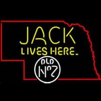 Jack Daniels Jack Lives Here Nebraska Whiskey Leuchtreklame