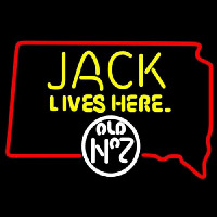 Jack Daniels Jack Lives Here South Dakota Whiskey Leuchtreklame