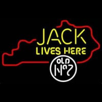 Jack Daniels Jack Lives here Kentucky Whiskey Leuchtreklame