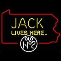 Jack Daniels Jack Lives here Pennsylvania Whiskey Leuchtreklame