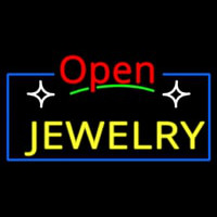 Jewelry Open Red Leuchtreklame