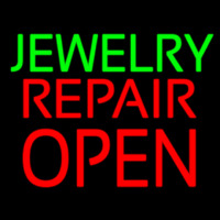 Jewelry Repair Block Open Leuchtreklame