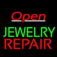 Jewelry Repair Open Red Leuchtreklame