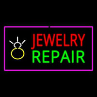 Jewelry Repair Rectangle Purple Leuchtreklame