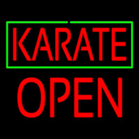 Karate Block Open Leuchtreklame