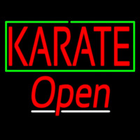 Karate Script2 Open Leuchtreklame