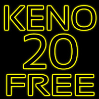 Keno 20 Free Leuchtreklame