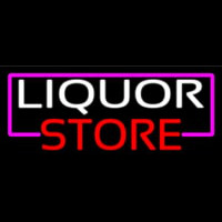 Liquor Store With Pink Border Leuchtreklame