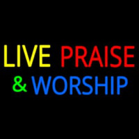 Live Praise And Worship Leuchtreklame