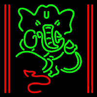 Lord Ganesha With Line Leuchtreklame