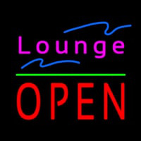 Lounge Block Open Green Line Leuchtreklame