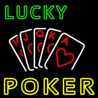 Lucky Poker Leuchtreklame