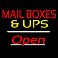 Mail Bo es And Ups Block Open White Line Leuchtreklame