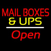 Mail Bo es And Ups Open White Line Leuchtreklame