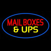 Mail Bo es And Ups Oval Blue Leuchtreklame