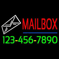 Mailbo  Blue Line Phone Number Leuchtreklame