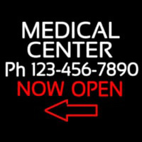 Medical Center Now Open Leuchtreklame