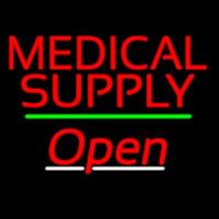 Medical Supply Open Green Line Leuchtreklame