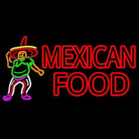 Mexican Food Man Logo Leuchtreklame