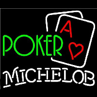 Michelob Green Poker Beer Sign Leuchtreklame