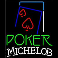 Michelob Green Poker Red Heart Beer Sign Leuchtreklame