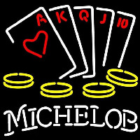 Michelob Poker Ace Series Beer Sign Leuchtreklame