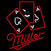 Miller Ace And Poker Beer Sign Leuchtreklame