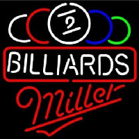 Miller Ball Billiards Pool Beer Leuchtreklame