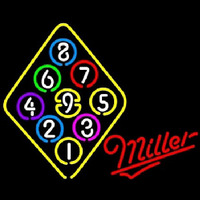 Miller Ball Billiards Rack Pool Leuchtreklame