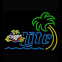 Miller Lite Eagle Palm Tree With Wave Leuchtreklame