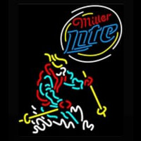 Miller Lite Logo Skier Leuchtreklame