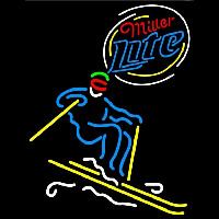 Miller Lite Skier Leuchtreklame