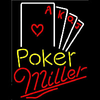 Miller Poker Ace Series Beer Sign Leuchtreklame