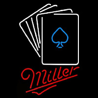 Miller Poker Cards Beer Sign Leuchtreklame