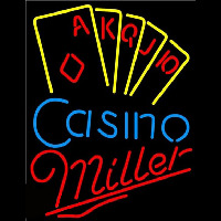 Miller Poker Casino Ace Series Beer Sign Leuchtreklame