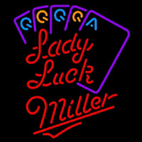 Miller Poker Lady Luck Series Beer Sign Leuchtreklame