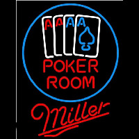 Miller Poker Room Beer Sign Leuchtreklame