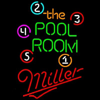 Miller Pool Room Billiards Beer Sign Leuchtreklame