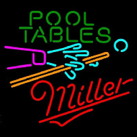 Miller Pool Tables Billiards Beer Sign Leuchtreklame