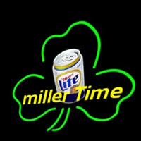 Miller Time Can Shamrock Leuchtreklame