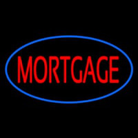 Mortgage Oval Blue Leuchtreklame